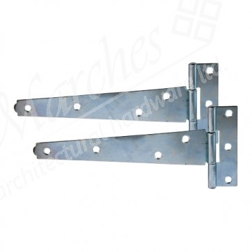 10" Metal T Hinge (pair) - BZP