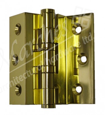 3" Cranked Stormproof Hinges (pair) - Polished Brass