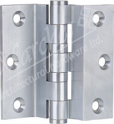 3" Cranked Stormproof Hinges (pair) - Satin Chrome