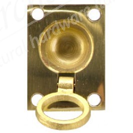 Flush Ring Pull - Polished Brass