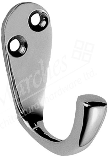 Victorian Robe Hook 46mm - Satin Chrome