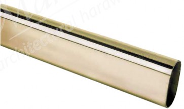 1.5m Oval Wardrobe Rail Brass Plated 