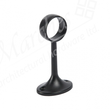 Centre Bracket For 25mm Round Wardrobe Rail Matt Black