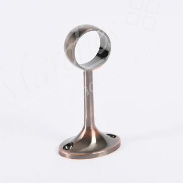 Centre Bracket For 25mm Round Wardrobe Rail Antique Copper