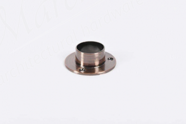 End Socket For 25mm Round Wardrobe Rail Antique Copper