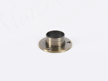 End Socket For 25mm Round Wardrobe Rail Antique Brass