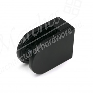 63 x 45mm D Shaped Glass Clamp (10mm Glass) - Black