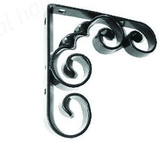 Scroll Shelf Bracket Black 200mm