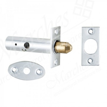 Security Door Bolt - Satin Chrome