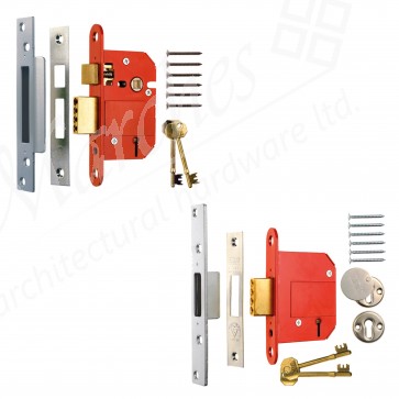 2.5" (64mm) Fortress Deadlock & Sashlock K/A (Pair) - Satin