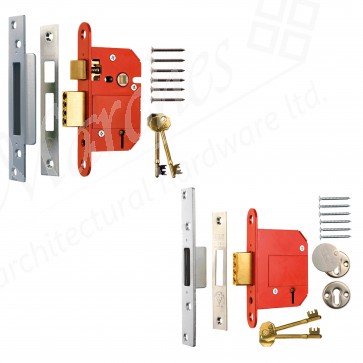 3" (76mm) Fortress Deadlock & Sashlock K/A (Pair) - Satin