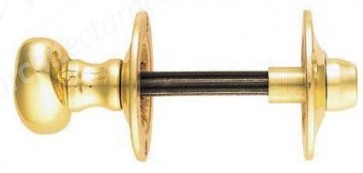 Oval Door Thumb Turn With Coin Release - Polished Brass