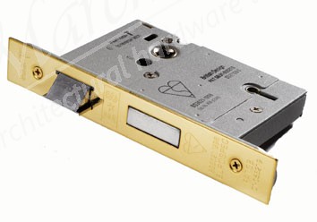 British Standard 5 Lever Sashlock 64mm - PVD Brass