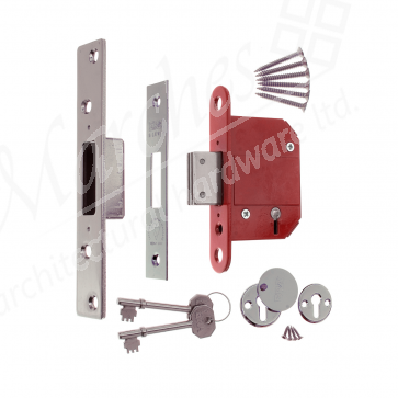 British Standard High Security Fortress 5 Lever Deadlock 64mm - Satin