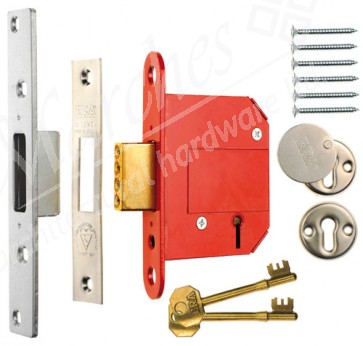 British Standard High Security Fortress 5 Lever Deadlock 76mm - Satin