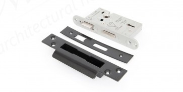 Eurospec 2.5" British Standard 5 Lever Heavy Duty Sashlock 64mm KD - Black
