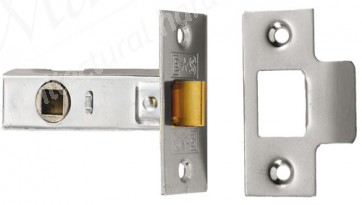 Tubular Mortice Latch 2.5" - Nickel