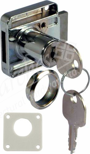 18mm Drawer Rim Lock LH - Nickel Plated