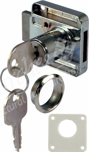 18mm Drawer Rim Lock RH - Nickel Plated