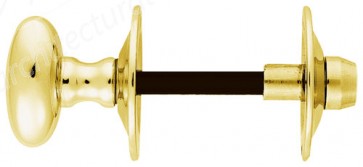 Oval Bathroom Thumbturn - Polished Brass 