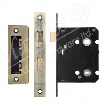 Bathroom Mortice Lock 3" - Florentine Bronze