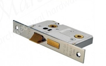 Bathroom Mortice Lock - Nickel (Various Sizes)