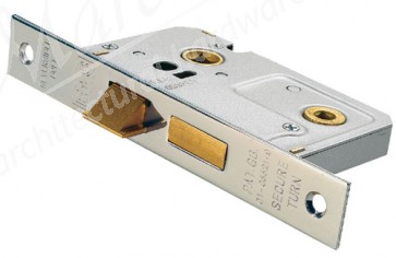 Bathroom Mortice Lock 3" - Nickel Plated