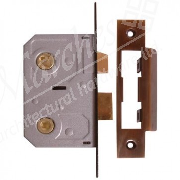 Bathroom Mortice Lock 3" - Florentine Bronze