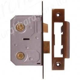 Bathroom Mortice Lock - Florentine Bronze (Various Sizes)