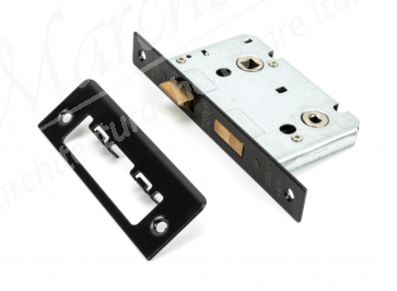 Bathroom Mortice Lock 2.5" - Black