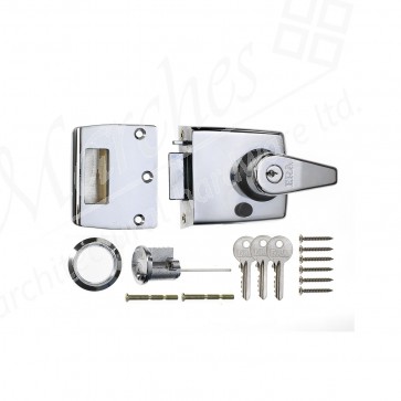 ERA - Night Latch Double Locking 60mm Backset - Satin Chrome