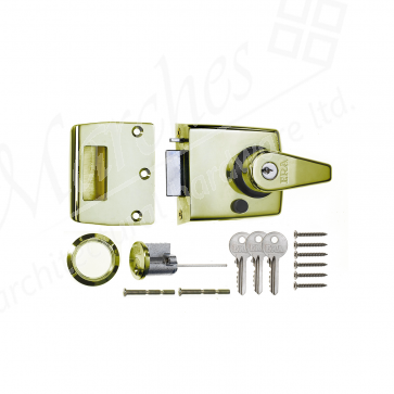 ERA - Night Latch Double Locking 60mm Backset - Polished Brass 