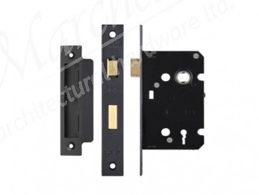 3 Lever Sash Lock 64mm - Black