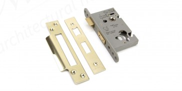 Euro Profile Sash Lock 2.5" - PVD Brass