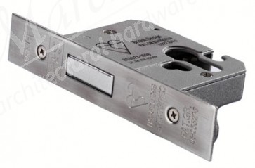 Euro Profile Dead Lock 3" - Satin Stainless Steel