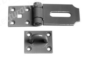 6" Black Hasp & Staple