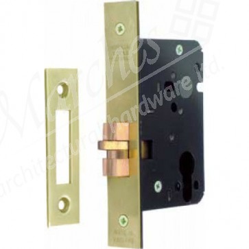 Mortice Cylinder Claw Bolt Dead Lock Case - Polished Brass