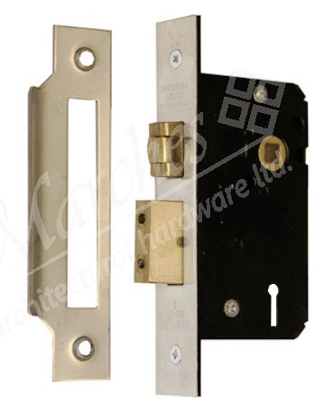 Imperial 5 Lever 5L Mortice Roller Sash Lock 2.5" - Satin Stainless Steel
