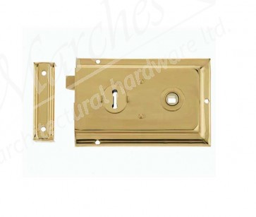 Rim Lock Lipped - Polished Brass Rim Lock Lipped - Polished Brass