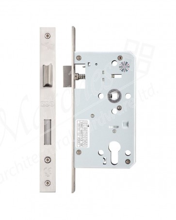 DIN Euro Sash Lock 60mm Backset - Satin Stainless Steel