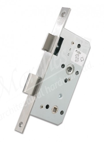 DIN Bathroom Lock 60mm Backset  - Satin Stainless Steel