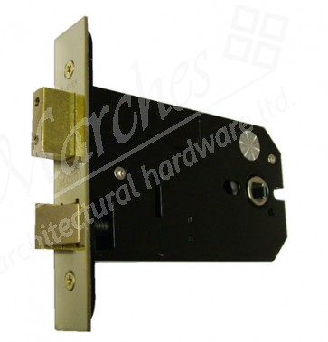 5" Horizontal 3Lever Lock PVD Brass