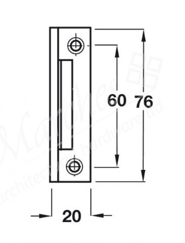 Strike Plate for Rim Budget Lock (18446)