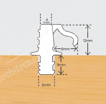 Weather Bar with 8mm Extended Flap 2.4m - White