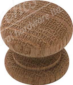 Victorian Knob 34mmd Unfin Oak