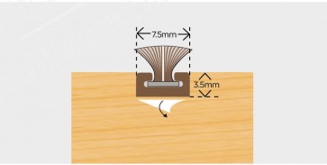 Exitex Self Adhesive Brush Pile Carrier 2.2m - Brown