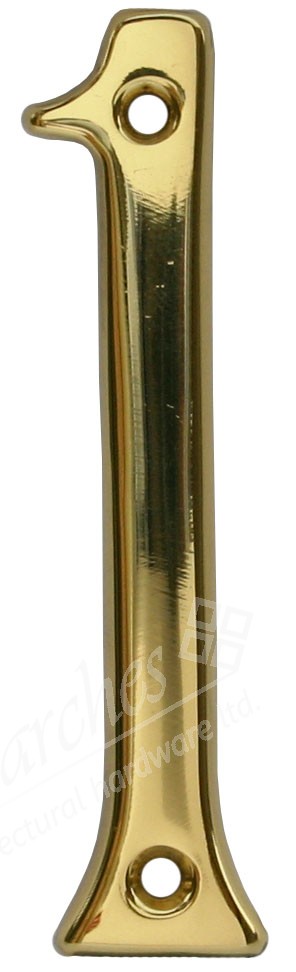 Carlisle Numeral 1 - Polished Brass