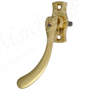  Lockable Espagnolette Handle LH Polished Brass