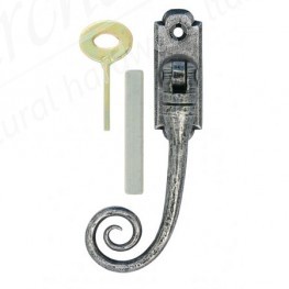 Pewter (25mm wide) Locking Monkeytail Espag Fastener LH