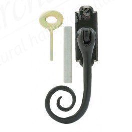 Black(25mm) Locking Monkeytail Espagnolette LH Fastener